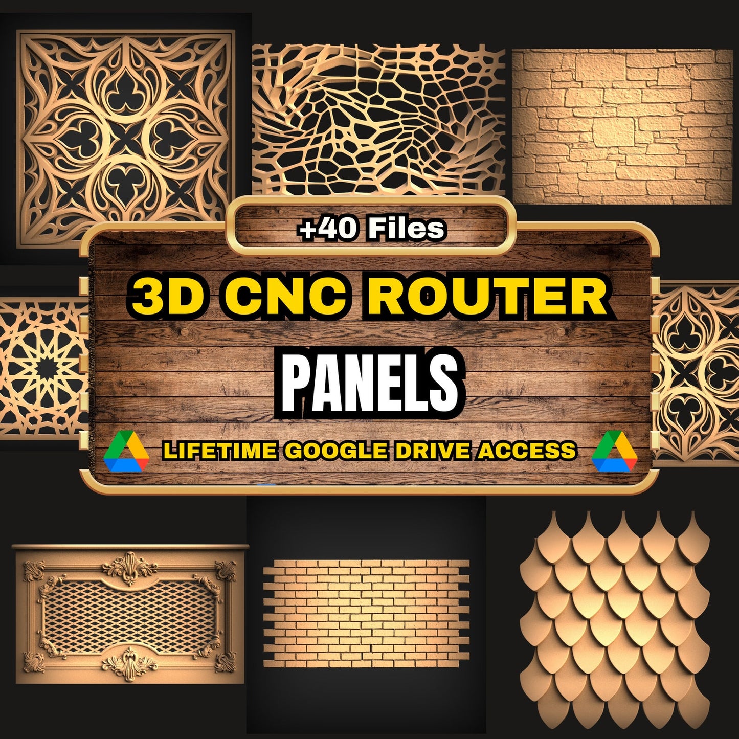 Panels 3D CNC Router STL Pack
