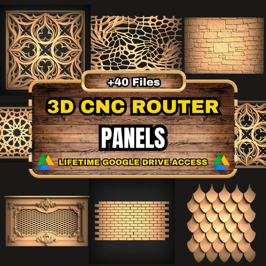 Panels 3D CNC Router STL Pack