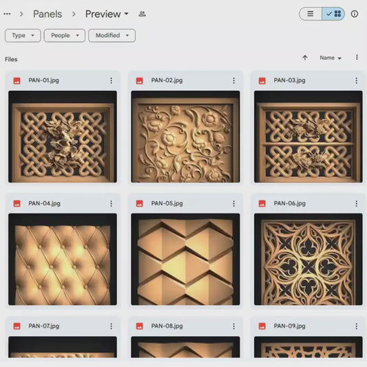Panels 3D CNC Router STL Pack